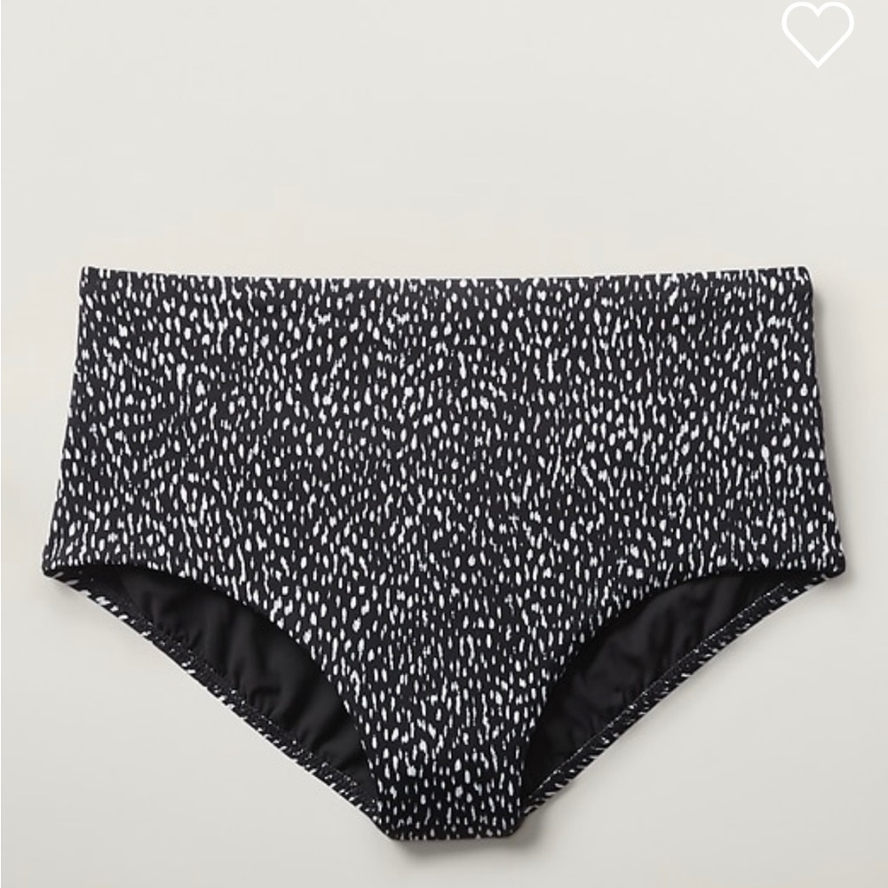 Athleta Black and White High Waisted Bikini Bottom